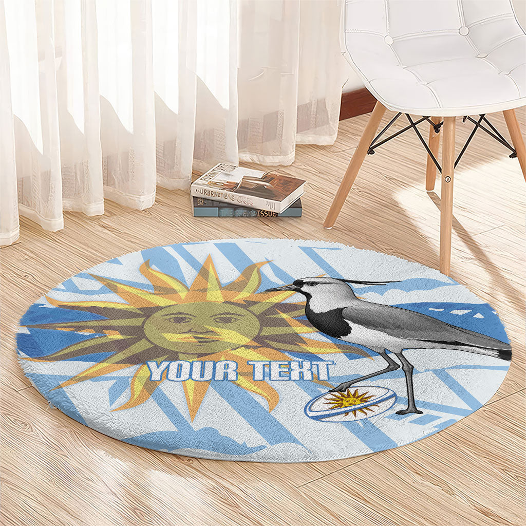 Custom Uruguay Rugby 2026 Round Carpet Sun Of May and Lapwing