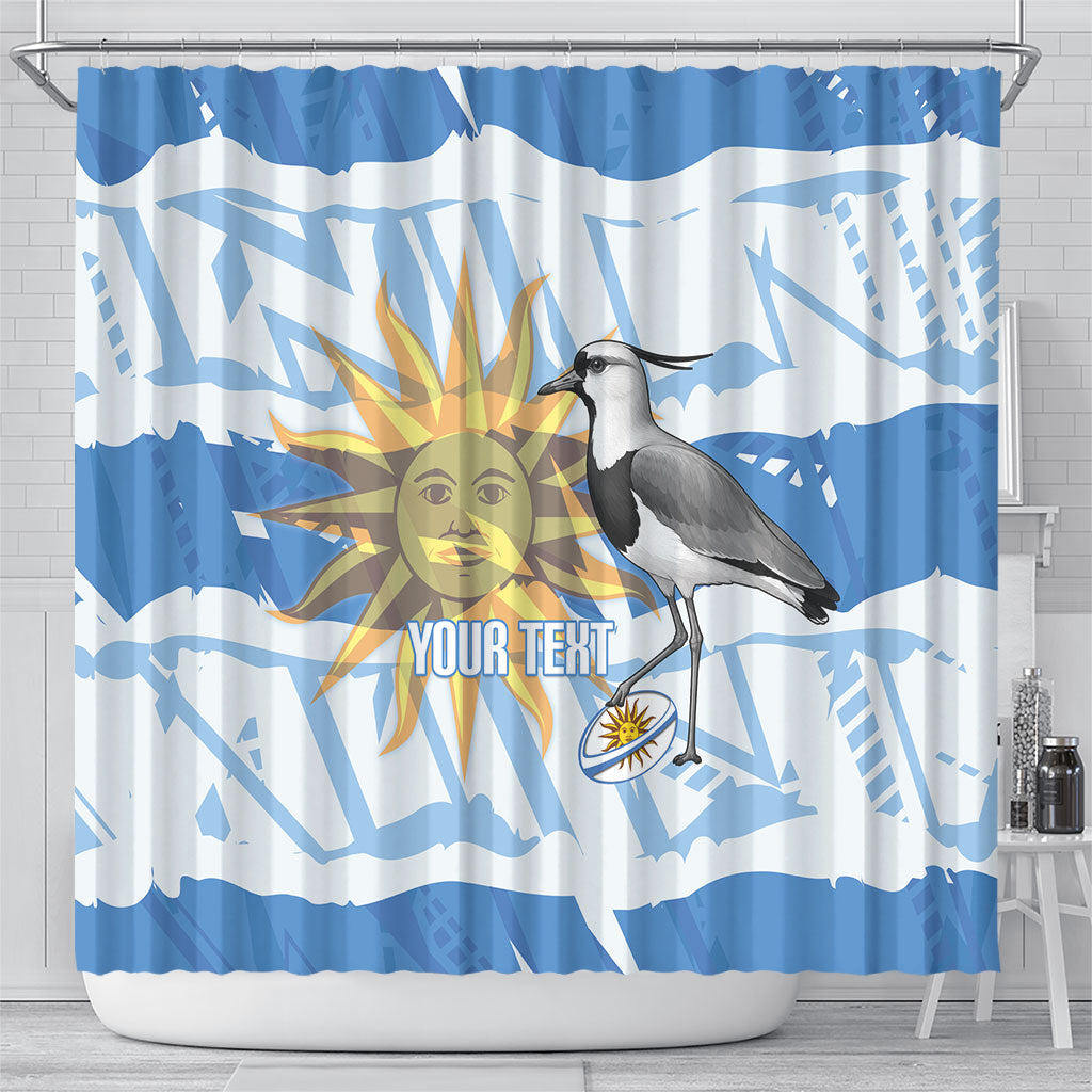 Custom Uruguay Rugby 2026 Shower Curtain Sun Of May and Lapwing