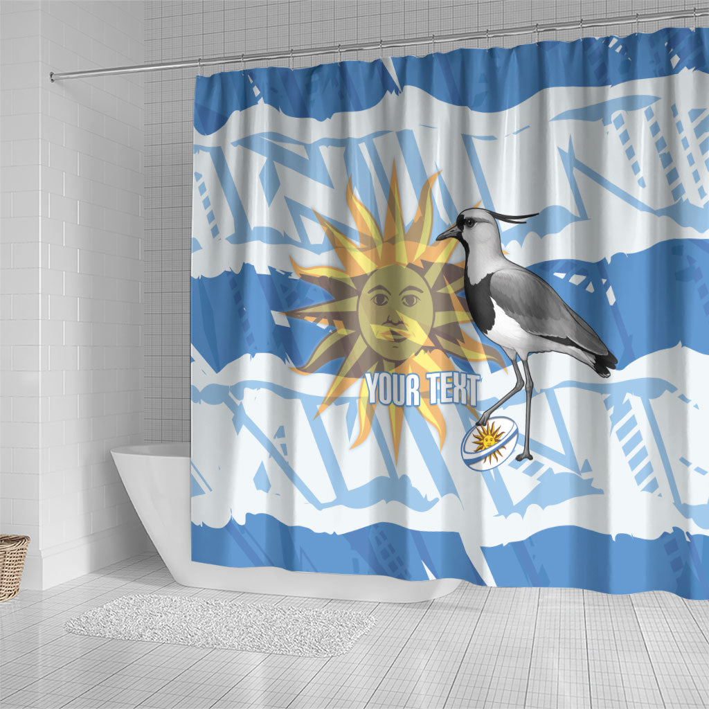 Custom Uruguay Rugby 2026 Shower Curtain Sun Of May and Lapwing