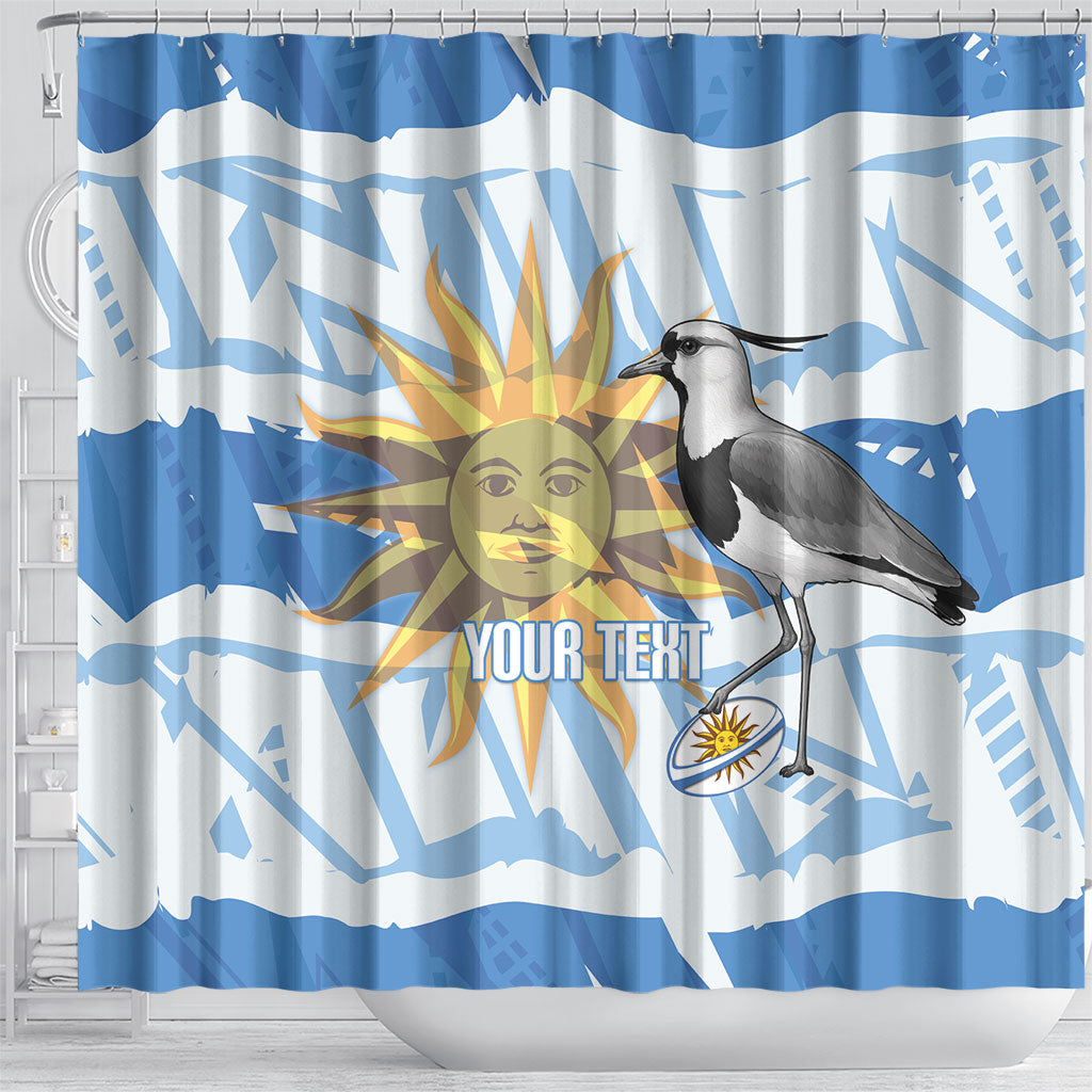 Custom Uruguay Rugby 2026 Shower Curtain Sun Of May and Lapwing