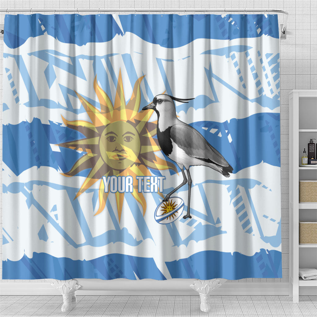 Custom Uruguay Rugby 2026 Shower Curtain Sun Of May and Lapwing