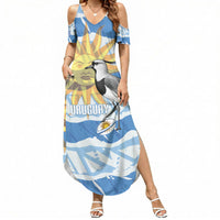 Custom Uruguay Rugby 2026 Summer Maxi Dress Sun Of May and Lapwing