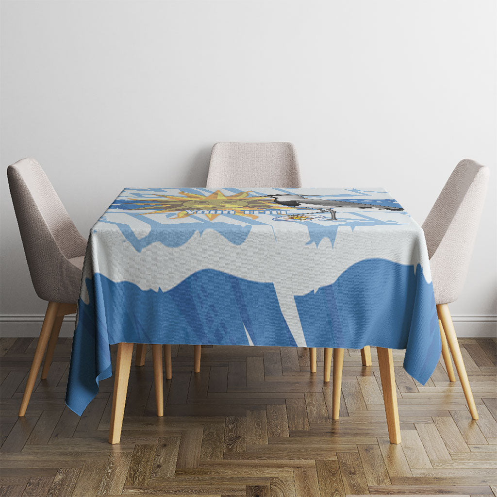 Custom Uruguay Rugby 2026 Tablecloth Sun Of May and Lapwing