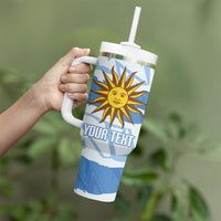 Custom Uruguay Rugby 2026 Tumbler With Handle Sun Of May and Lapwing