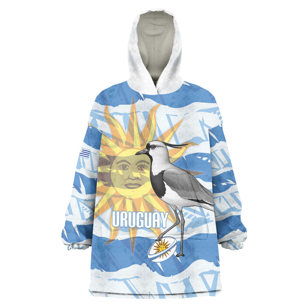 Custom Uruguay Rugby 2026 Wearable Blanket Hoodie Sun Of May and Lapwing