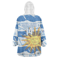 Custom Uruguay Rugby 2026 Wearable Blanket Hoodie Sun Of May and Lapwing