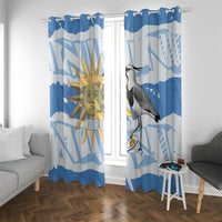 Custom Uruguay Rugby 2026 Window Curtain Sun Of May and Lapwing