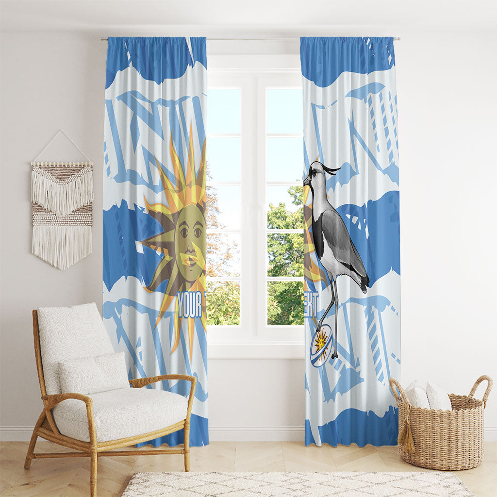 Custom Uruguay Rugby 2026 Window Curtain Sun Of May and Lapwing
