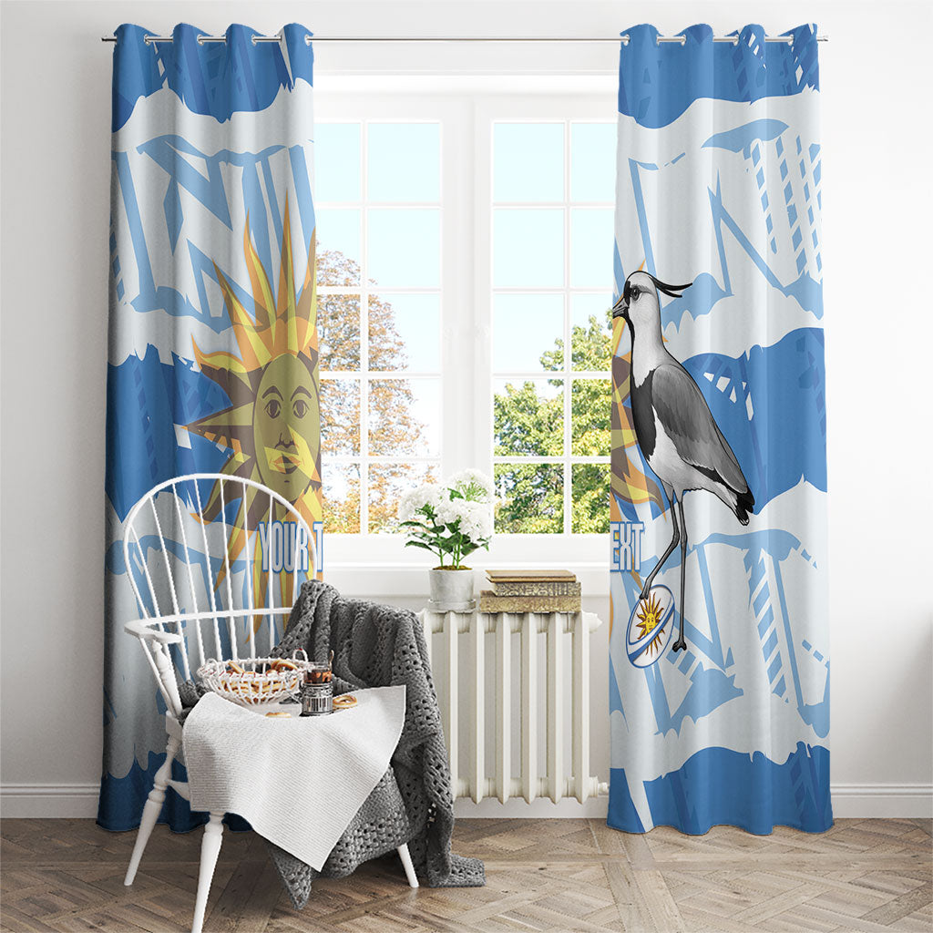 Custom Uruguay Rugby 2026 Window Curtain Sun Of May and Lapwing