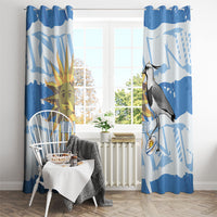 Custom Uruguay Rugby 2026 Window Curtain Sun Of May and Lapwing