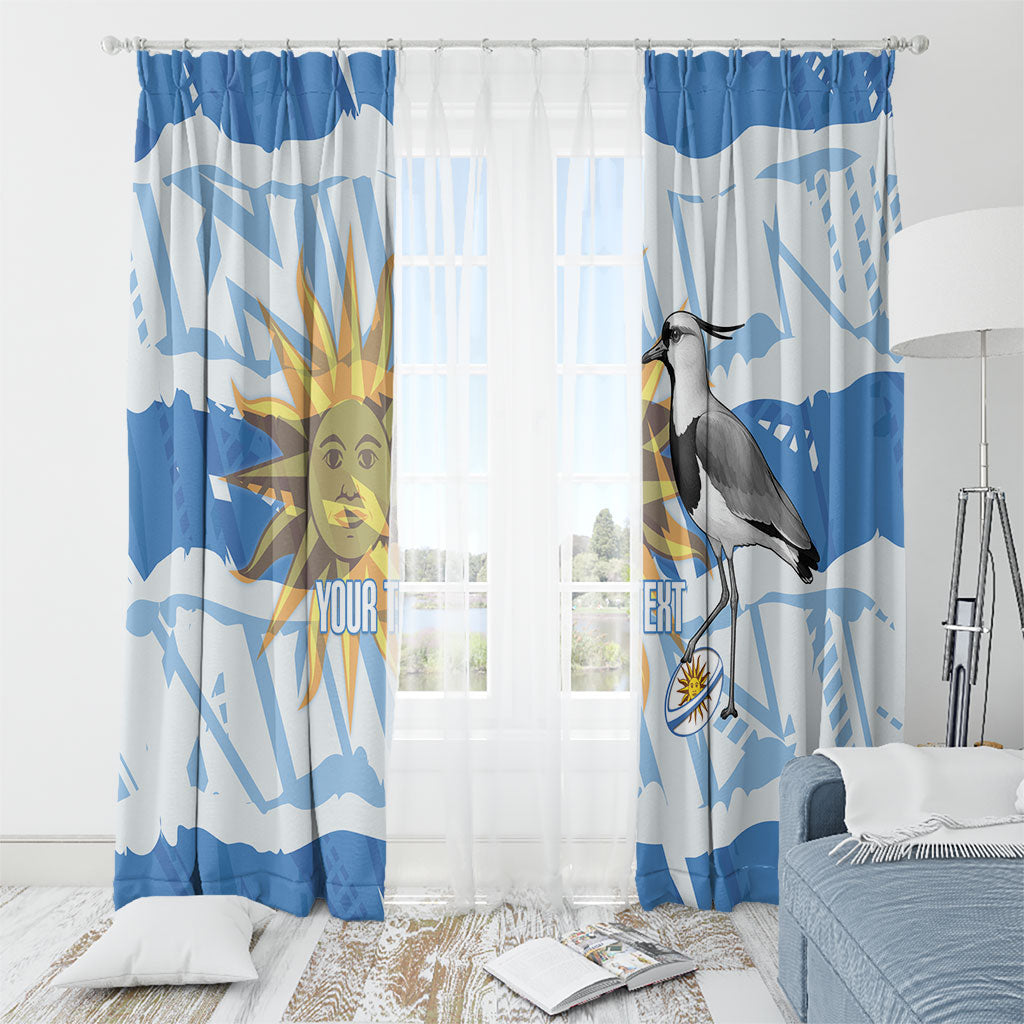 Custom Uruguay Rugby 2026 Window Curtain Sun Of May and Lapwing