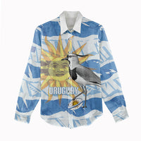 Custom Uruguay Rugby 2026 Women Casual Shirt Sun Of May and Lapwing
