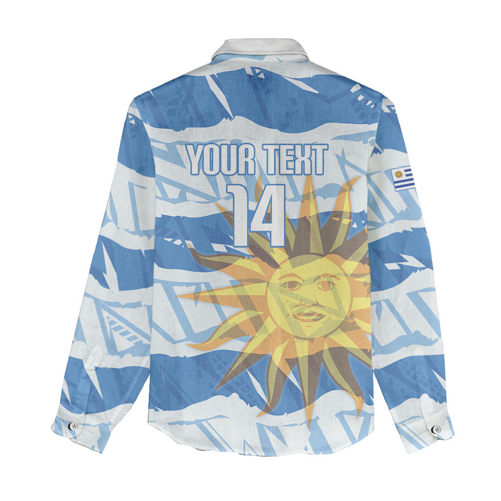 Custom Uruguay Rugby 2026 Women Casual Shirt Sun Of May and Lapwing