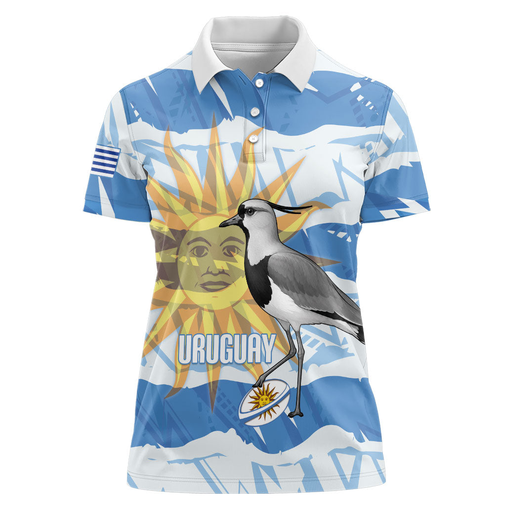 Custom Uruguay Rugby 2026 Women Polo Shirt Sun Of May and Lapwing