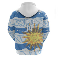 Custom Uruguay Rugby 2026 Zip Hoodie Sun Of May and Lapwing