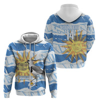 Custom Uruguay Rugby 2026 Zip Hoodie Sun Of May and Lapwing