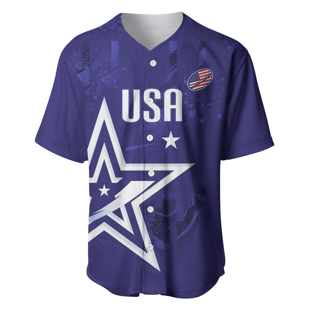 Custom United States Rugby 2026 Baseball Jersey Go USA Star Symbol