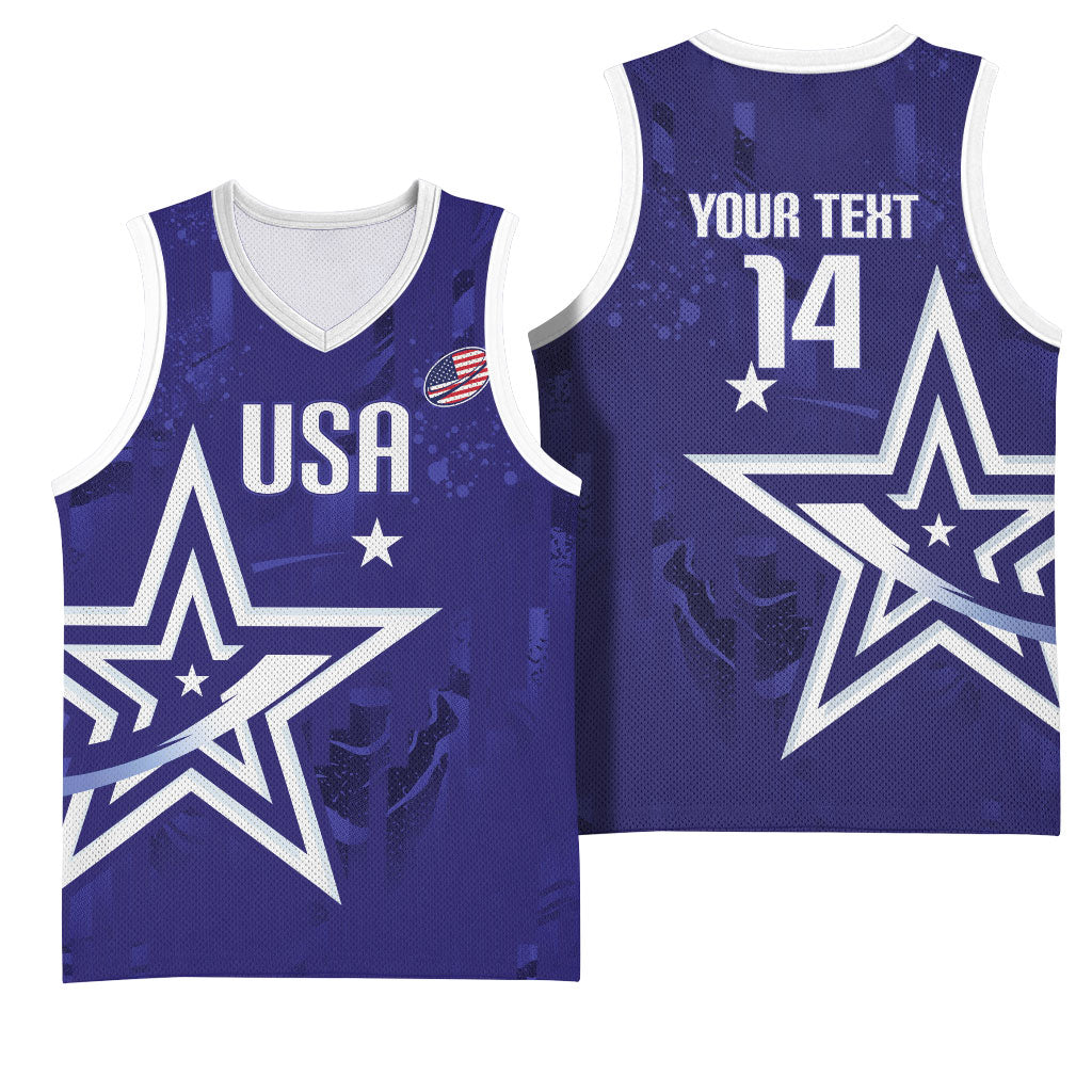 Custom United States Rugby 2026 Basketball Jersey Go USA Star Symbol