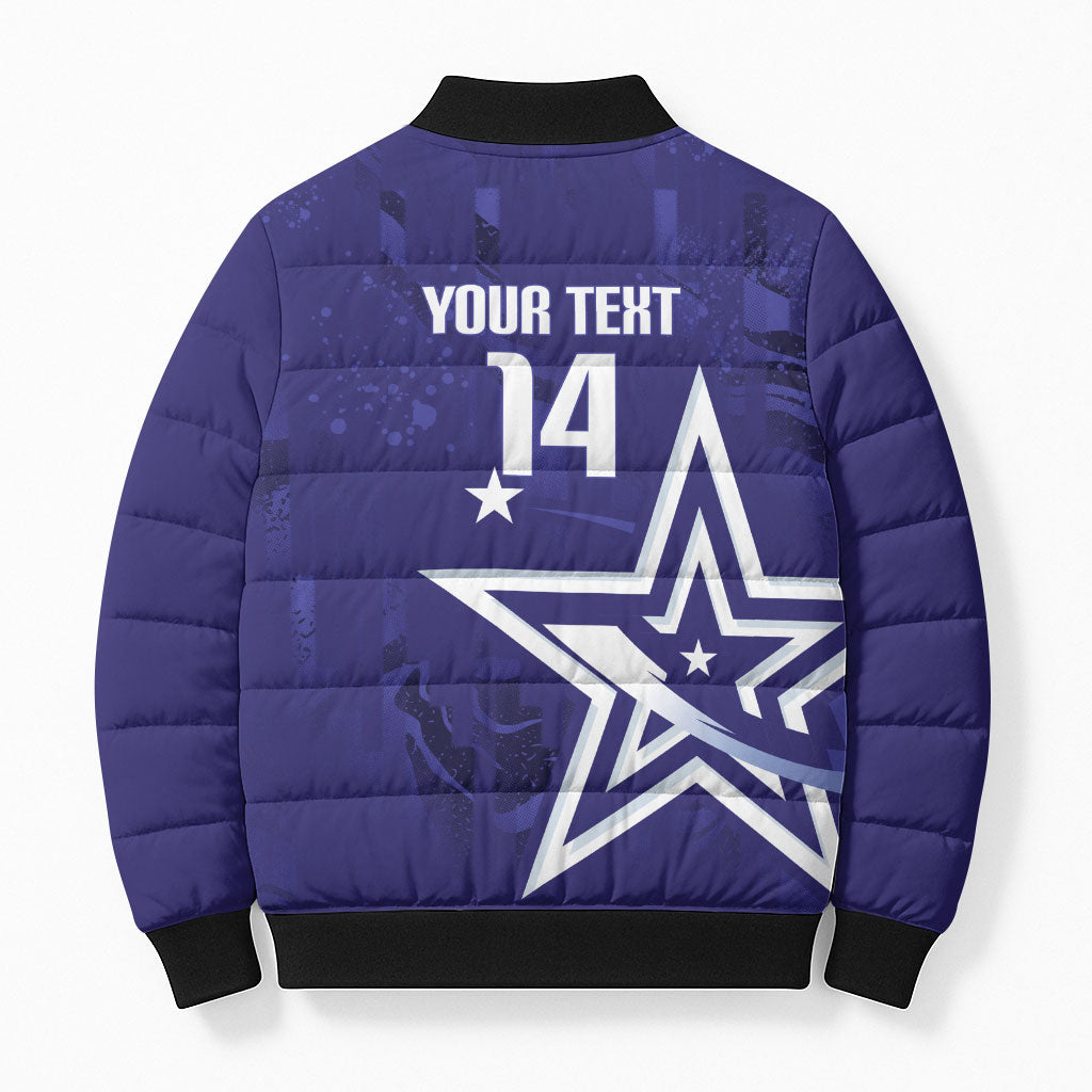 Custom United States Rugby 2026 Bomber Puffer Jacket Go USA Star Symbol