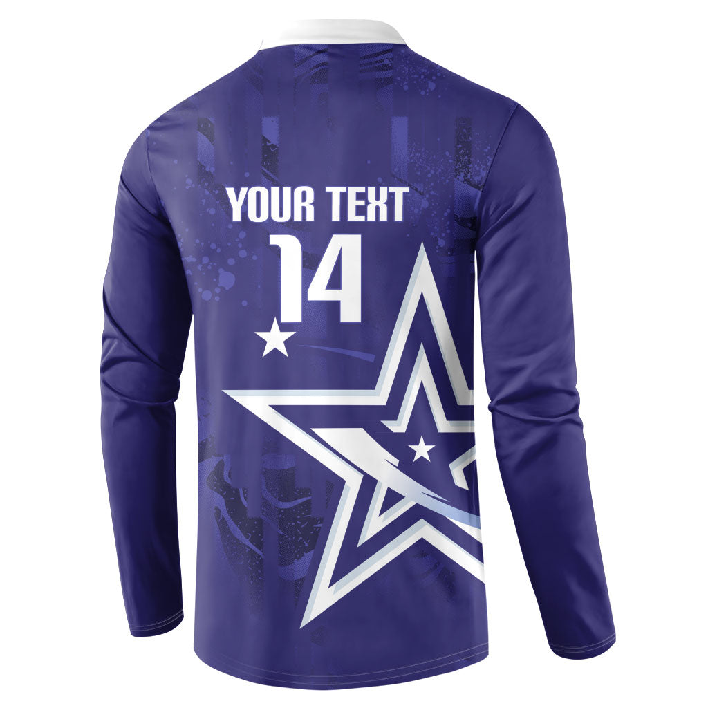 Custom United States Rugby 2026 Button Sweatshirt Go USA Star Symbol