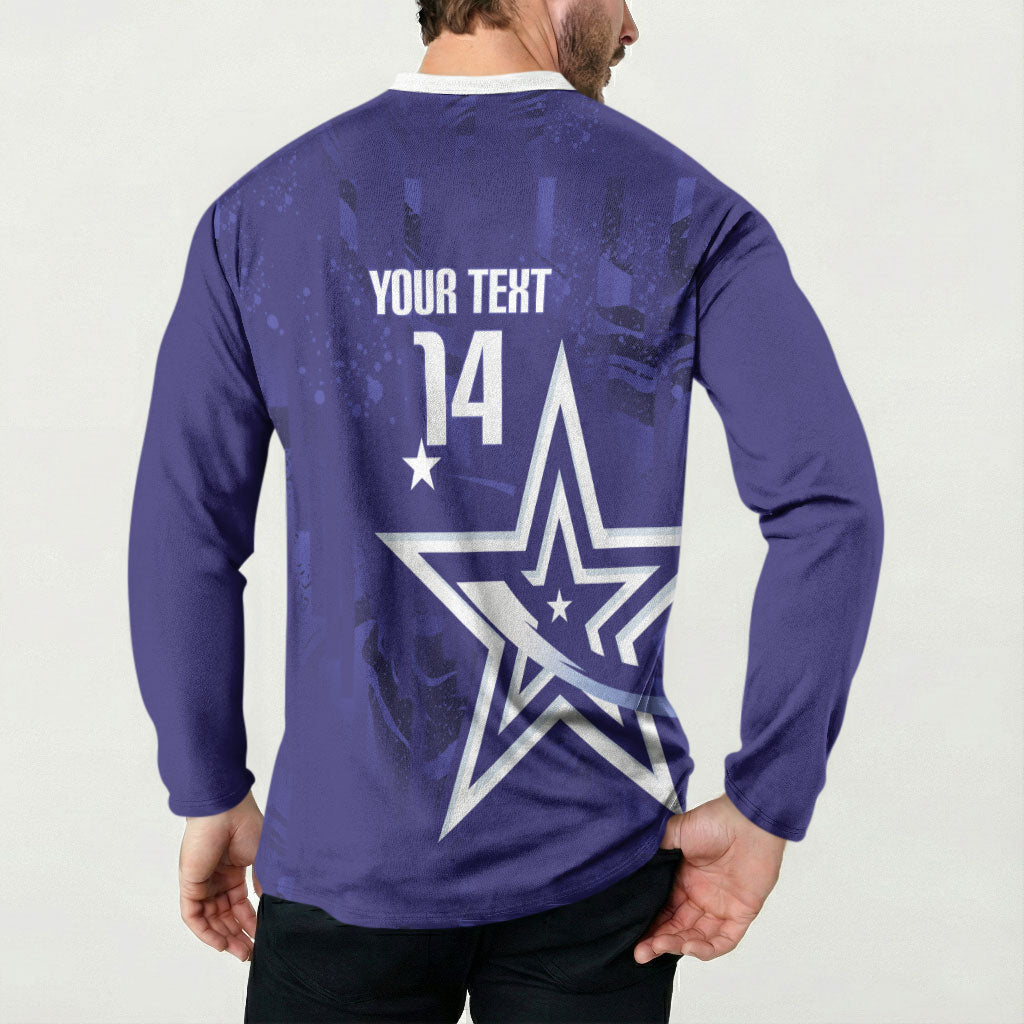 Custom United States Rugby 2026 Button Sweatshirt Go USA Star Symbol