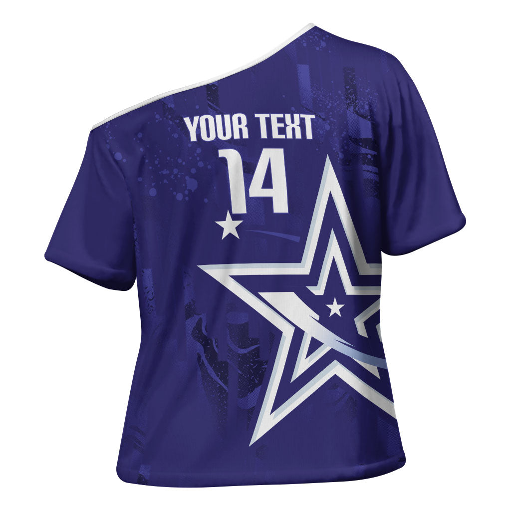 Custom United States Rugby 2026 Cross Shoulder Shirt Go USA Star Symbol
