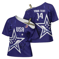 Custom United States Rugby 2026 Cross Shoulder Shirt Go USA Star Symbol