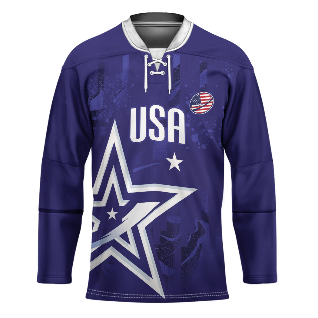 Custom United States Rugby 2026 Hockey Jersey Go USA Star Symbol