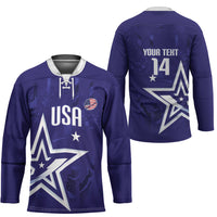 Custom United States Rugby 2026 Hockey Jersey Go USA Star Symbol