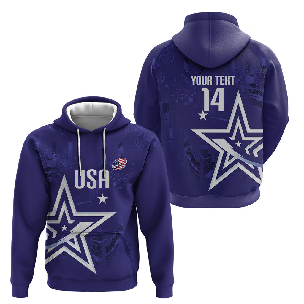 Custom United States Rugby 2026 Hoodie Go USA Star Symbol