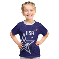 Custom United States Rugby 2026 Kid T Shirt Go USA Star Symbol