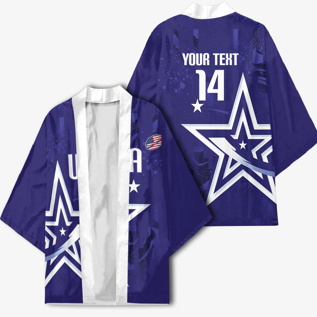 Custom United States Rugby 2026 Kimono Go USA Star Symbol