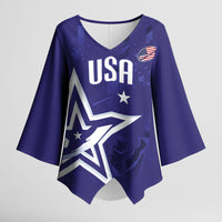 Custom United States Rugby 2026 Kimono Sleeve Blouse Go USA Star Symbol
