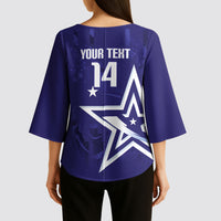 Custom United States Rugby 2026 Kimono Sleeve Blouse Go USA Star Symbol