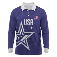 Custom United States Rugby 2026 Long Sleeve Polo Shirt Go USA Star Symbol