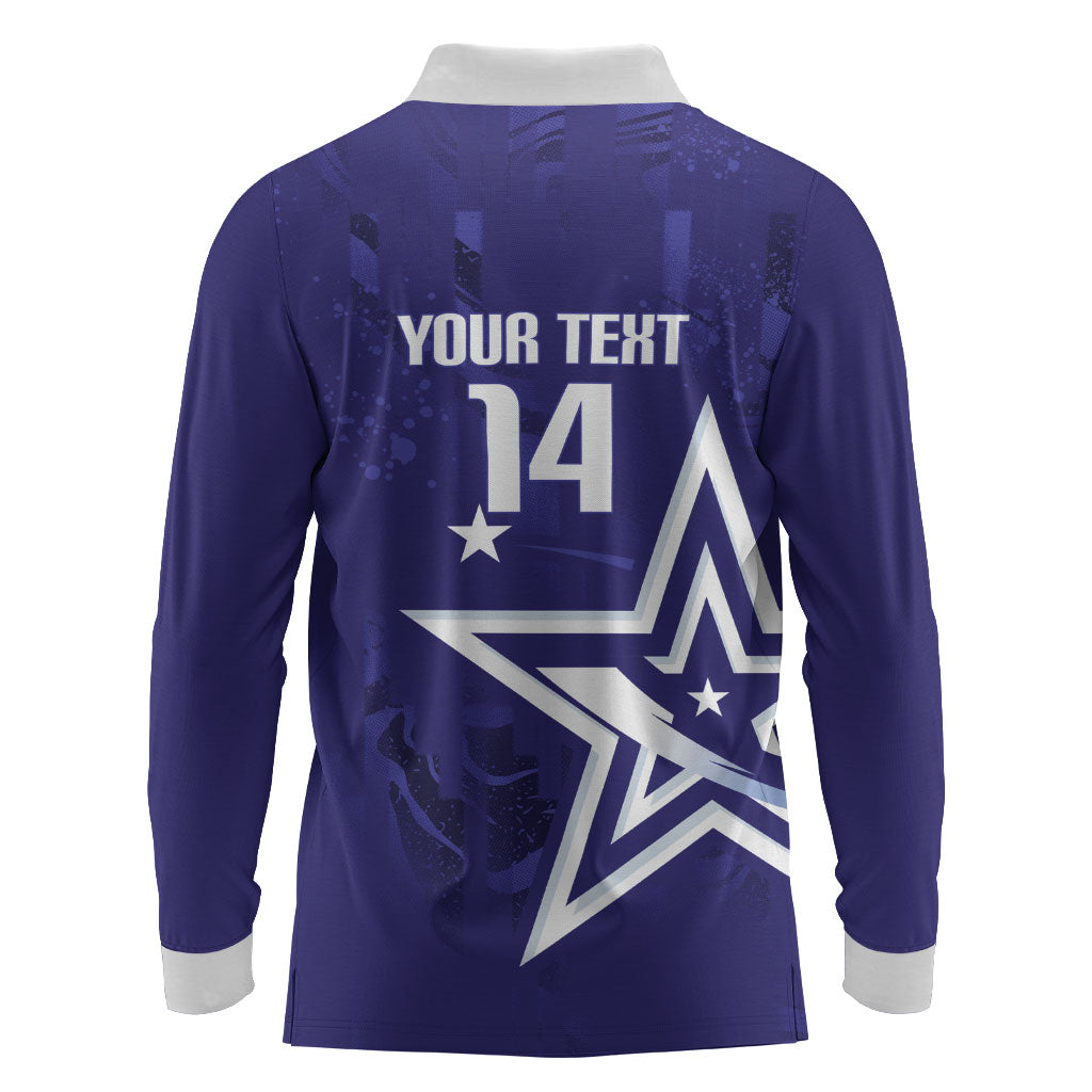 Custom United States Rugby 2026 Long Sleeve Polo Shirt Go USA Star Symbol