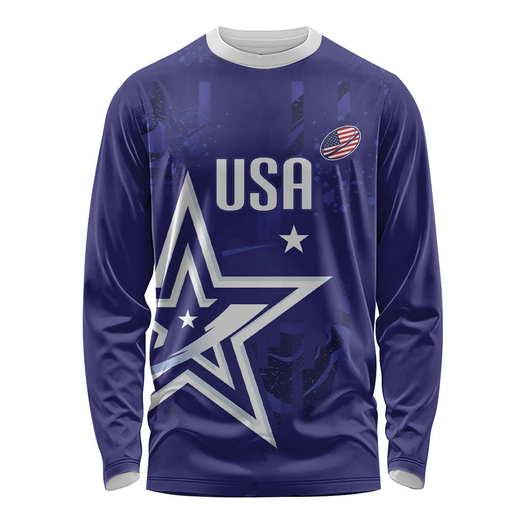 Custom United States Rugby 2026 Long Sleeve Shirt Go USA Star Symbol