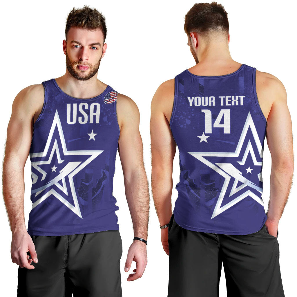 Custom United States Rugby 2026 Men Tank Top Go USA Star Symbol