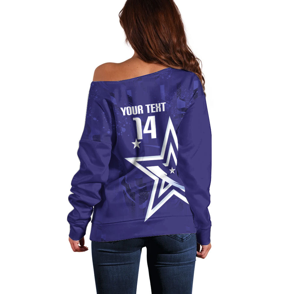 Custom United States Rugby 2026 Off Shoulder Sweater Go USA Star Symbol