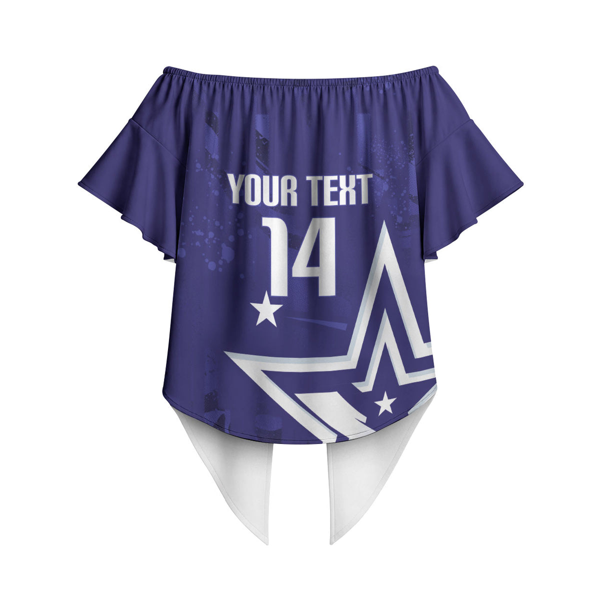 Custom United States Rugby 2026 Off Shoulder Wrap Waist Top Go USA Star Symbol