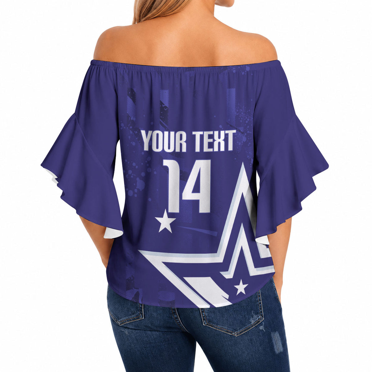 Custom United States Rugby 2026 Off Shoulder Wrap Waist Top Go USA Star Symbol