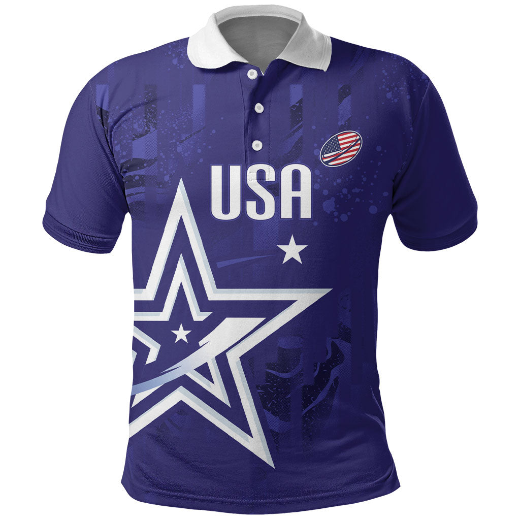 Custom United States Rugby 2026 Polo Shirt Go USA Star Symbol