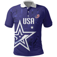 Custom United States Rugby 2026 Polo Shirt Go USA Star Symbol