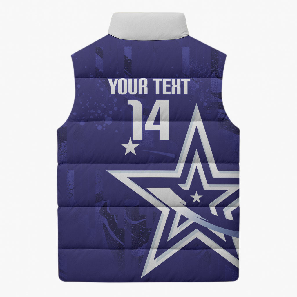 Custom United States Rugby 2026 Sleeveless Puffer Jacket Go USA Star Symbol