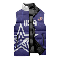 Custom United States Rugby 2026 Sleeveless Puffer Jacket Go USA Star Symbol