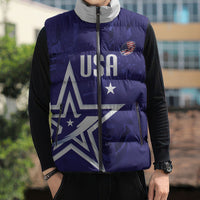 Custom United States Rugby 2026 Sleeveless Puffer Jacket Go USA Star Symbol