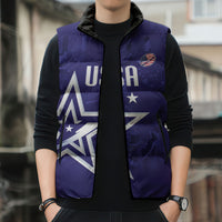 Custom United States Rugby 2026 Sleeveless Puffer Jacket Go USA Star Symbol