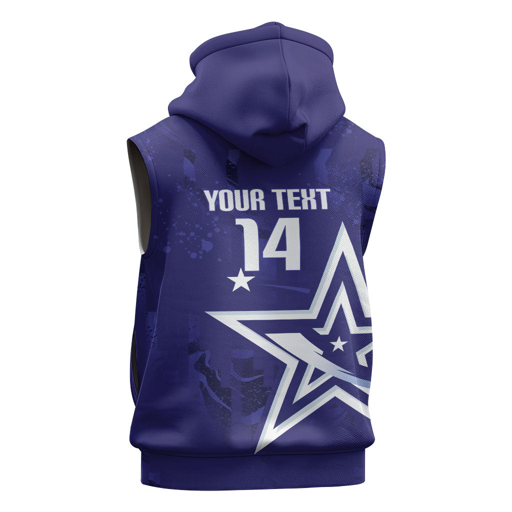 Custom United States Rugby 2026 Sleeveless Zip Hoodie Go USA Star Symbol