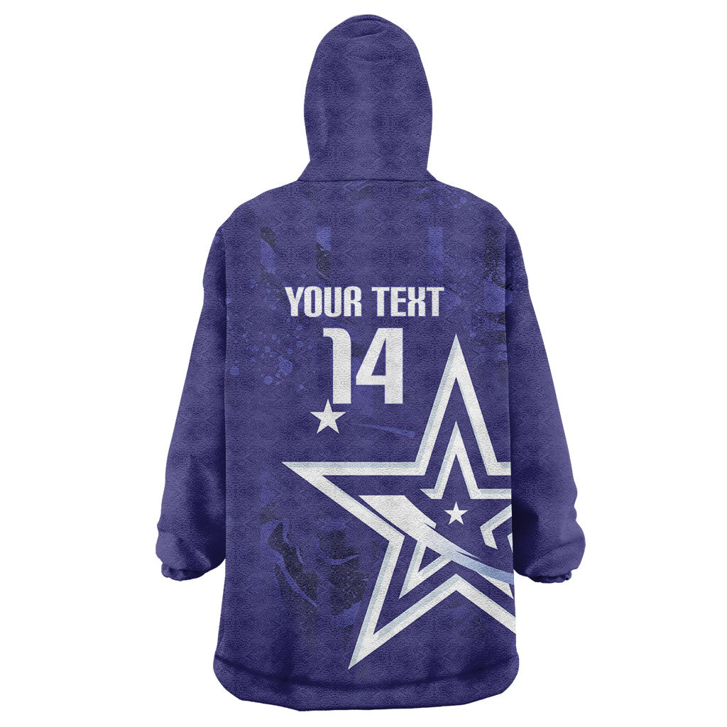 Custom United States Rugby 2026 Wearable Blanket Hoodie Go USA Star Symbol