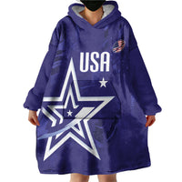 Custom United States Rugby 2026 Wearable Blanket Hoodie Go USA Star Symbol